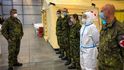 Armáda koncem loňského října dokončila přípravu polní nemocnice v pražských Letňanech (25.10.2020)