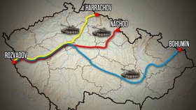 Armádní konvoj pojede přes naše největší města 