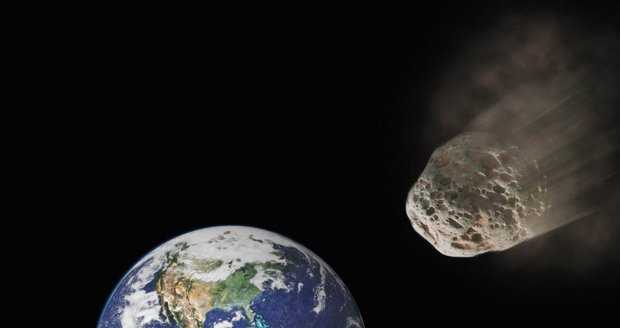 Asteroid 2012 DA14 těsně mine Zemi.