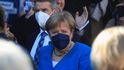 Angela Merkelová podpořila den před volbami v Cáchách Armina Lascheta (25.9.2021)