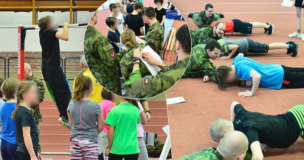 Tak trochu netradiční tělocvik: Pražští školáci si vyzkoušeli fyzické testy, které skládá armáda či policie