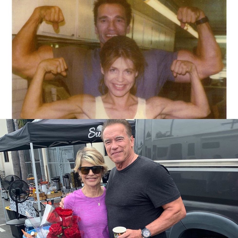 Arnold Schwarzenegger s Lindou Hamiltonová