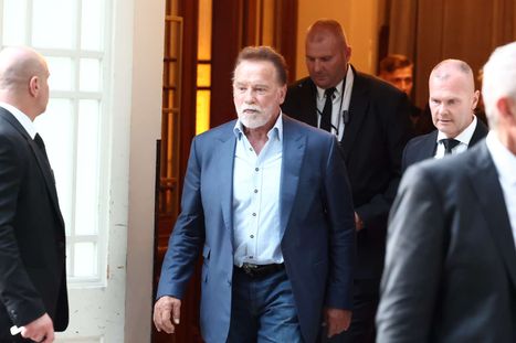 Obrázek: Schwarzenegger po rychlé návštěvě Prahy: Spěchal do rodného města