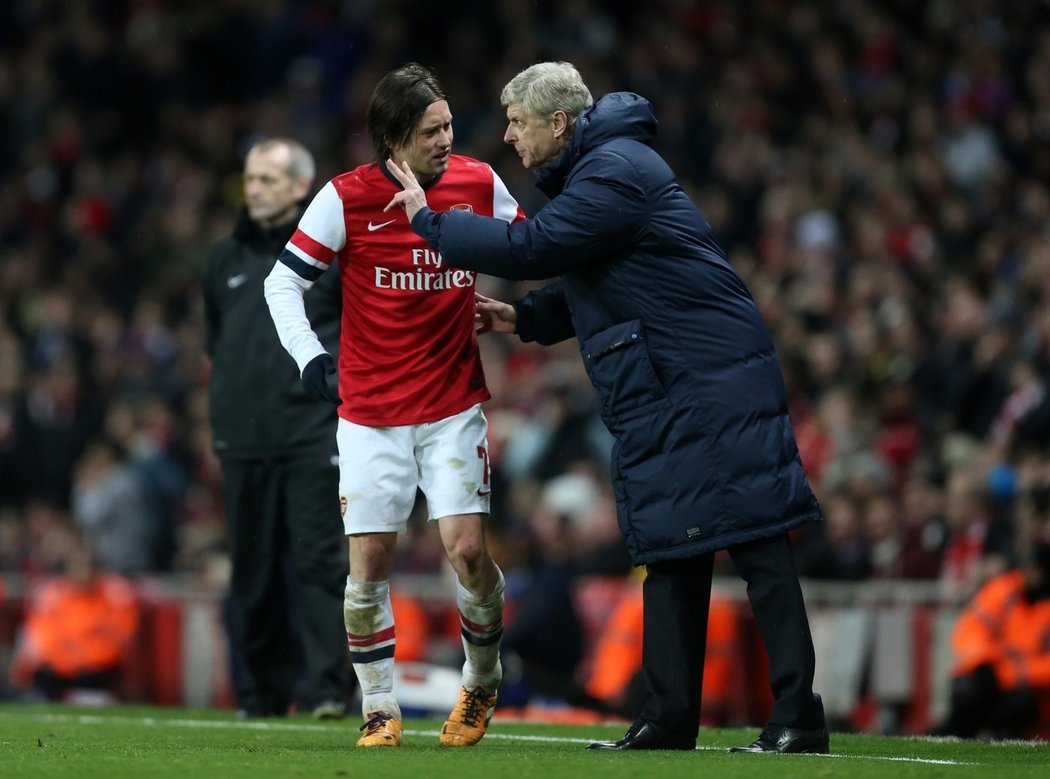 Tomáš Rosický a Arséne Wenger