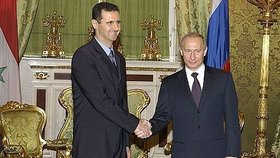 Bašár Asad u Vladimira Putina (leden 2005).