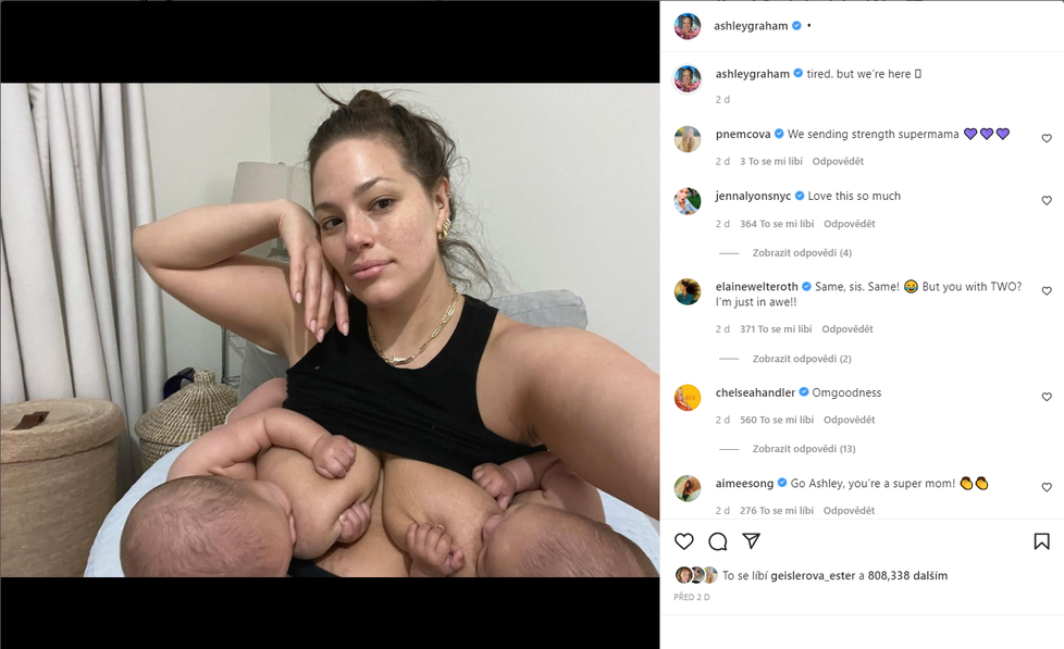 Ashley Graham kojí dvojčata