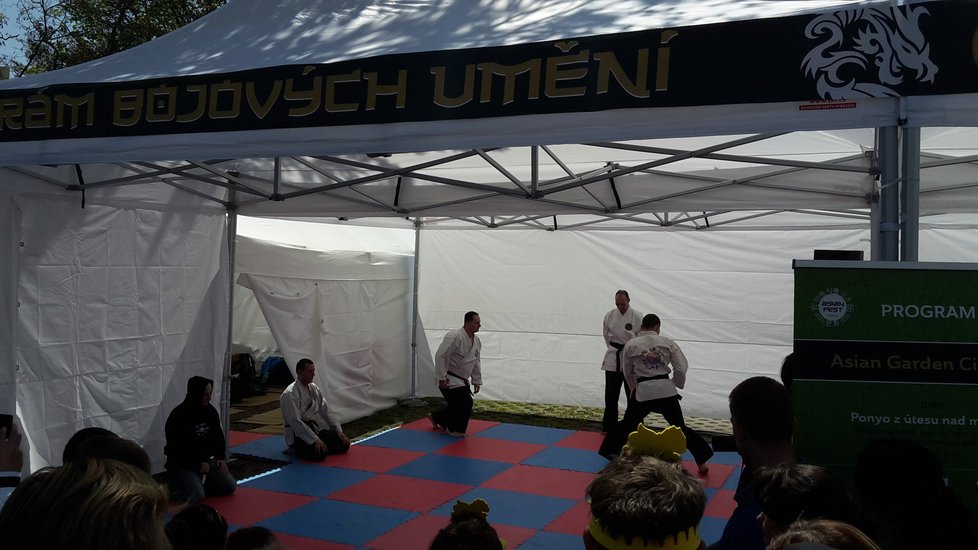 Během festivalu byl prostor i pro ukázky asijských bojových sportů.