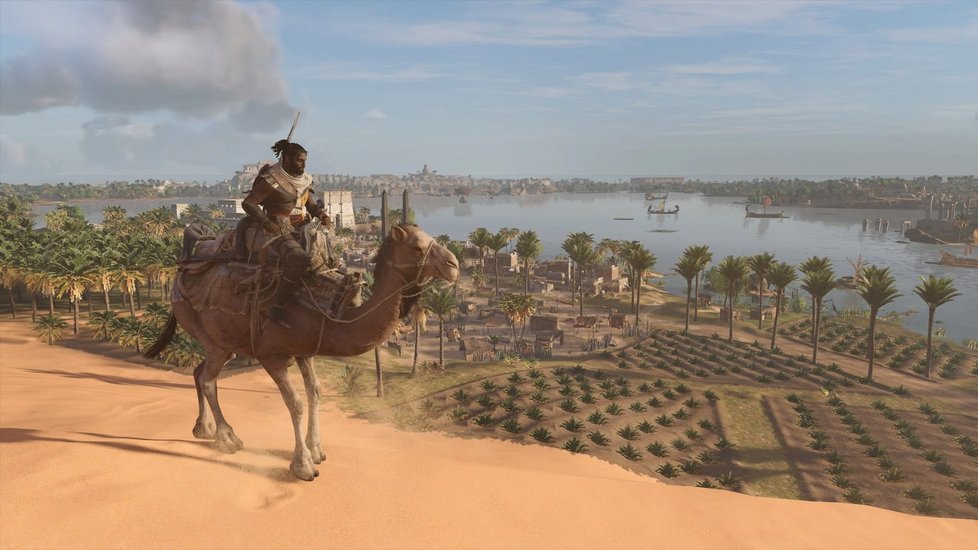 Plíživá akce Assassin&#39;s Creed Origins ze starověkého Egypta.