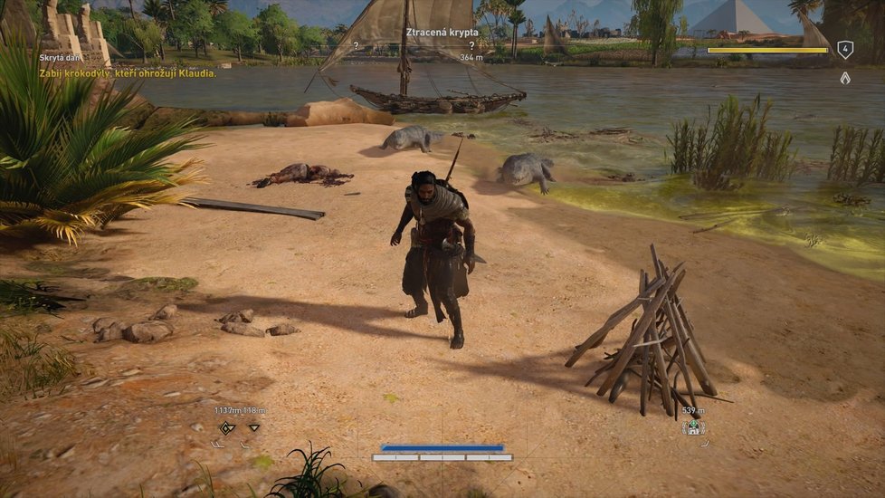 Plíživá akce Assassin&#39;s Creed Origins ze starověkého Egypta.