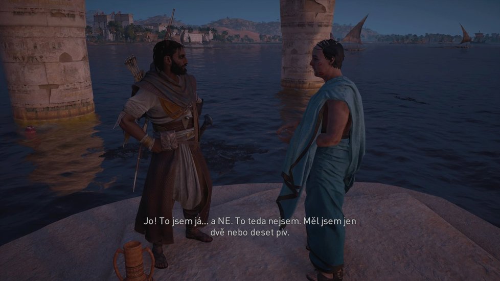 Plíživá akce Assassin&#39;s Creed Origins ze starověkého Egypta.