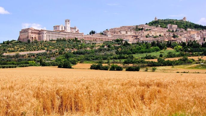 Slavném italské poutní místo Assisi.