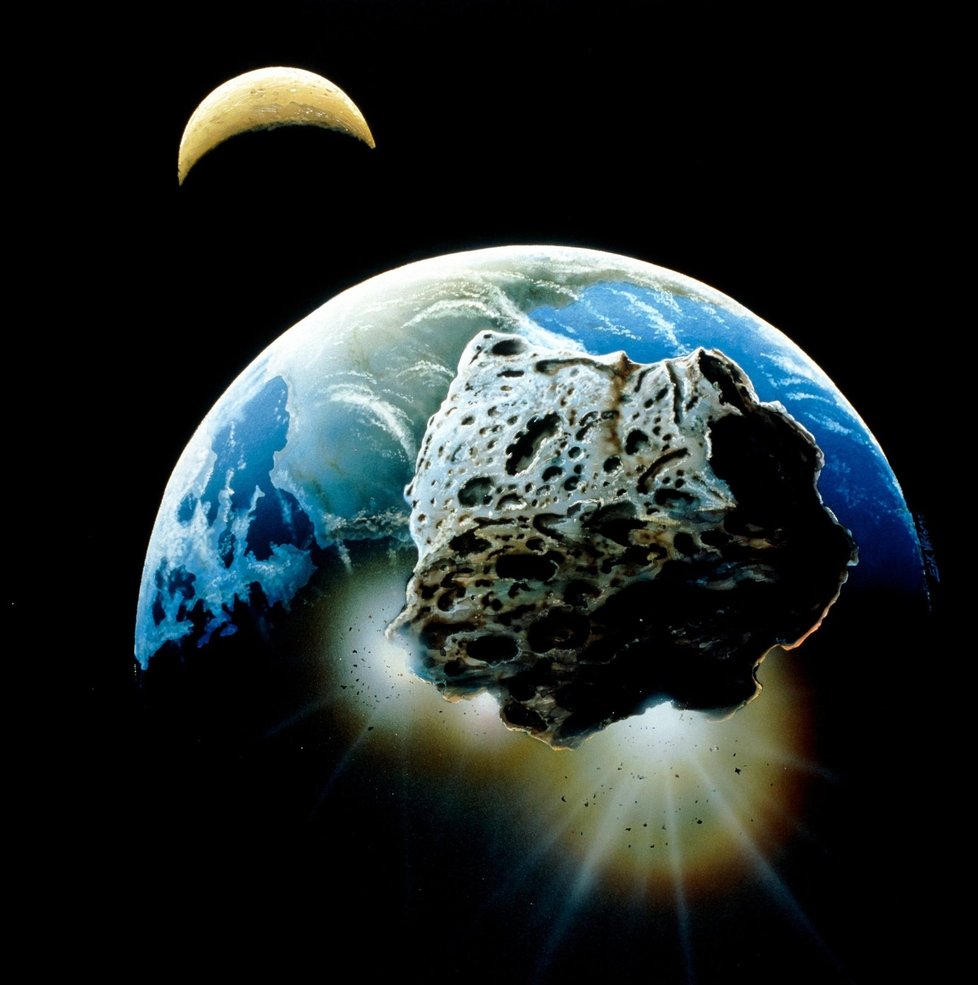 Asteroid poblíž Země (ilustrační foto)