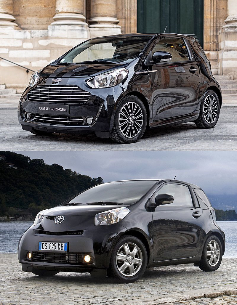 Aston Martin Cygnet vs Toyota iQ