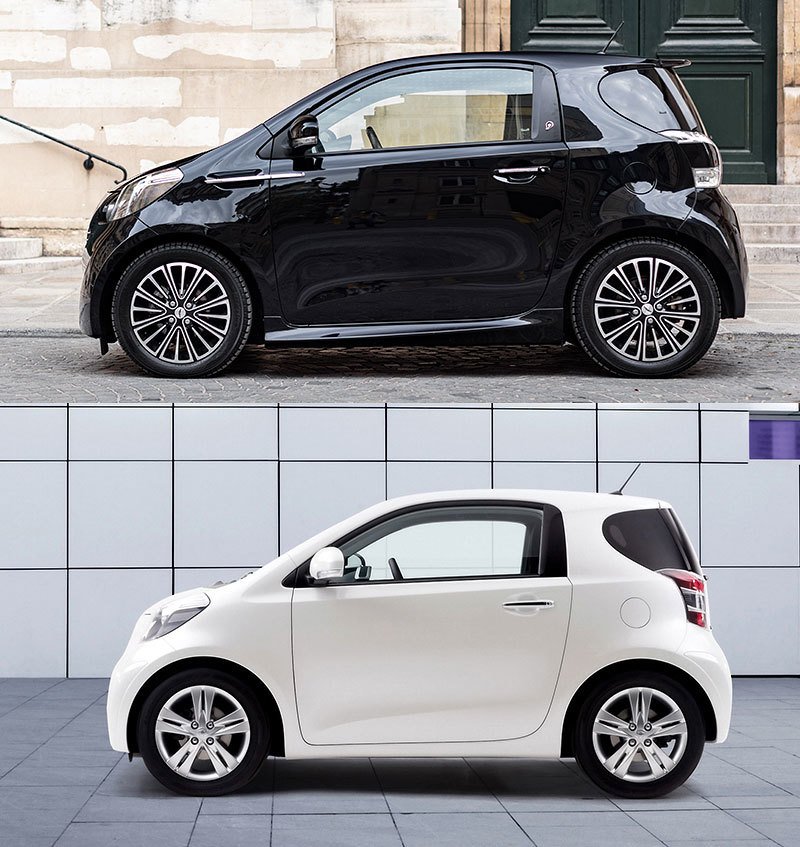 Aston Martin Cygnet vs Toyota iQ