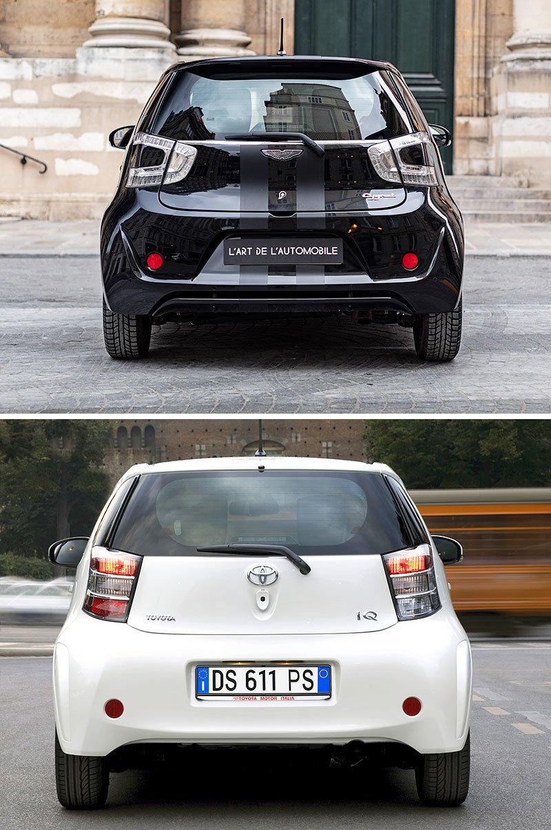 Aston Martin Cygnet vs Toyota iQ