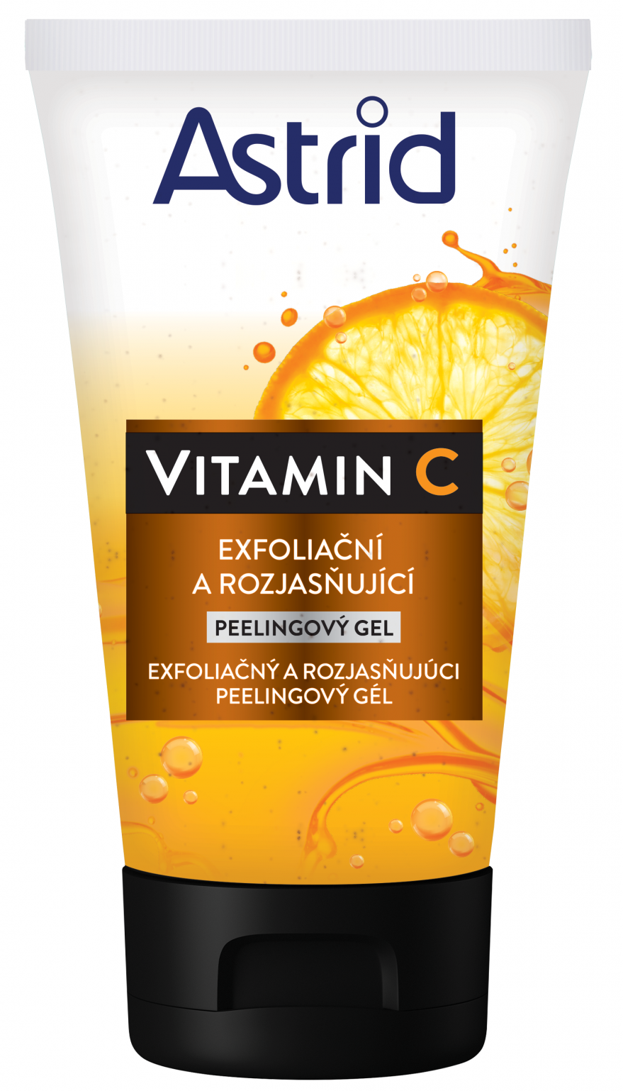 Ŕozjasňující peeling s vitaminem C, Astrid, 99 Kč (150 ml)