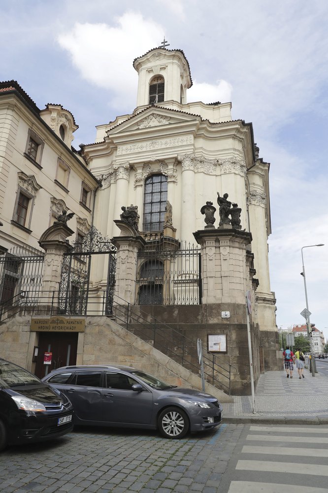 Kostel sv. Cyrila a Metoděje v dnešní Resslově ulici.