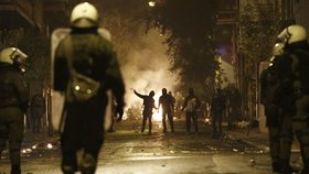 Demonstrace studentů v Aténách