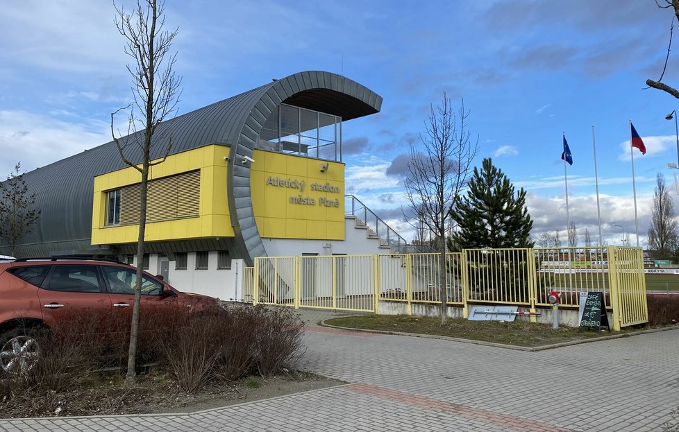 Atletický stadion města Plzně ve Skvrňanech.