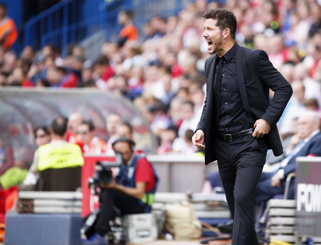 Trenér Atlétika Madrid Diego Simeone musel být spokojený