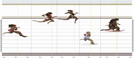 Cílová fotografie z finále běhu žen na 400 metrů na MS 2013