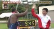 Justin Gatlin se v cíli radoval, jakoby světový rekord měl doopravdy platit