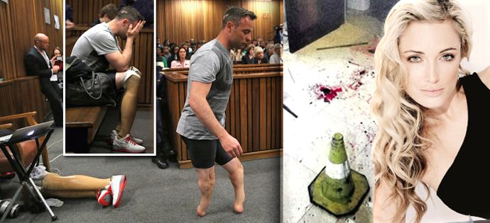 Pistorius musel před soudem ukázat, jak chodí po amputovaných nohou.