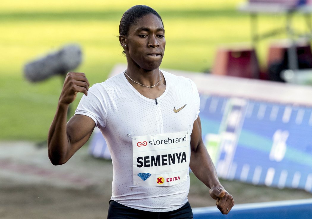 Caster Semenyaová při mítinku Diamantové ligy v Oslu