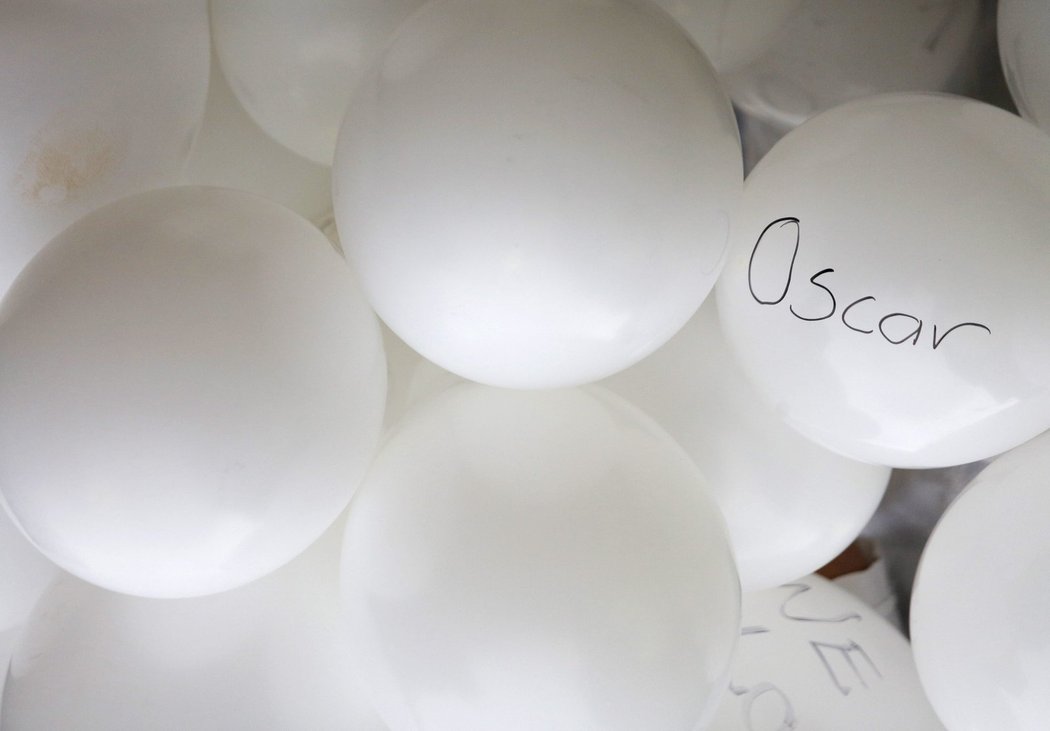 Fanoušci Oscara Pistoriuse přinesli k soudu bílé balónky