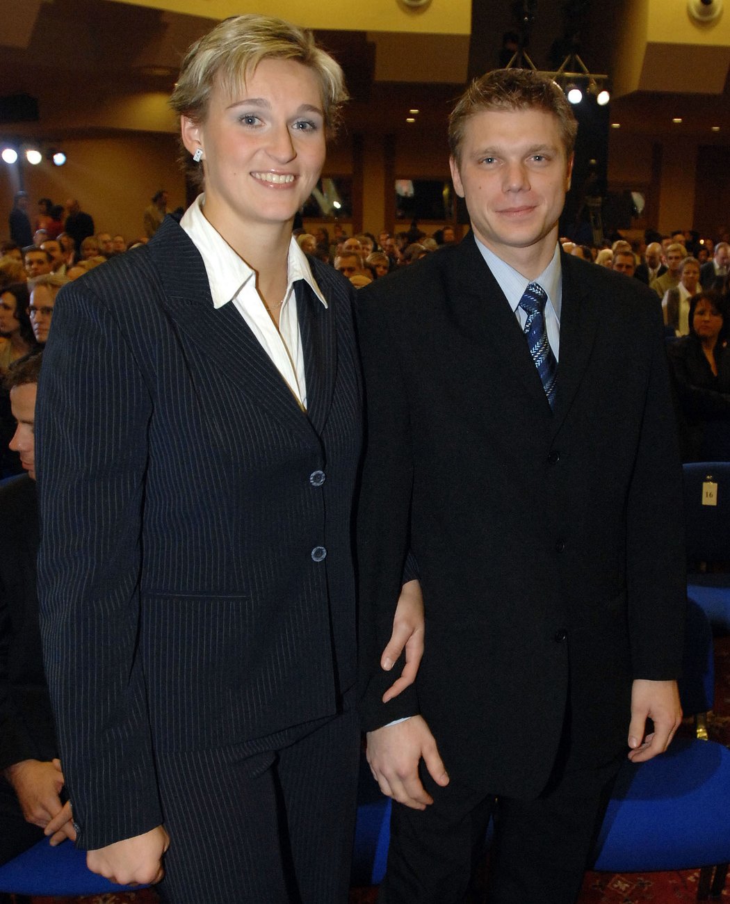 2007. Vyhlášení ankety Sportovec roku, Barbora Špotáková dorazila se svým partnerem Lukášem Novotným.