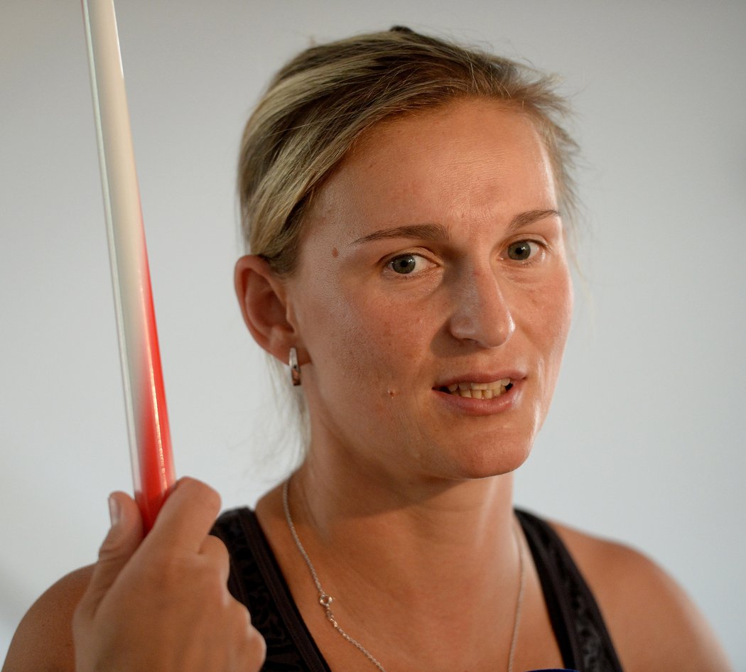 2015. Barbora Špotáková při tréninku.