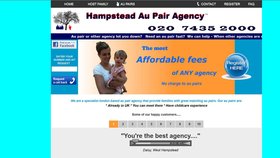 Agentura Hampstead Au Pairs se na webu tváří velmi přátelsky.