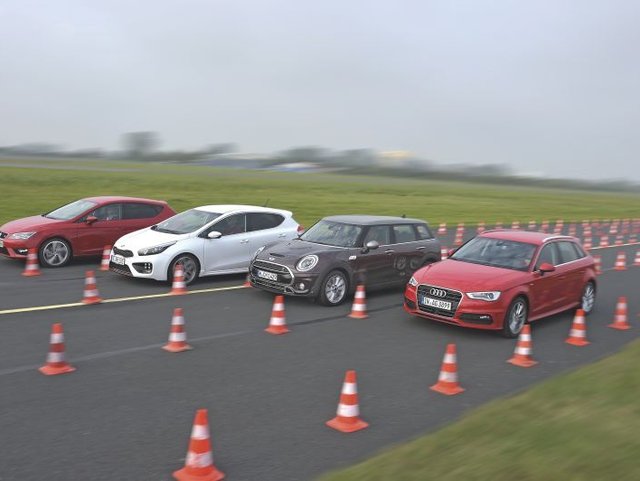 Audi A3 Sportback vs. Kia Cee´d GT vs. Mini Cooper S Clubman vs. Seat Leon