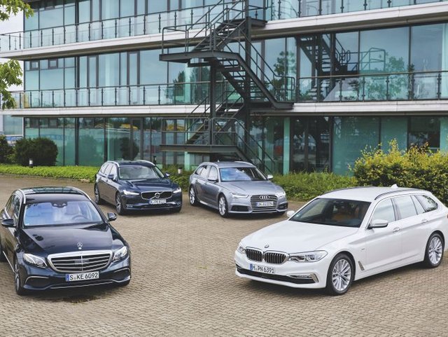 Audi A6 Avant 2.0 TDI ultra vs. BMW 520d Touring vs. Mercedes-Benz E 220 d kombi vs. Volvo V90 D4