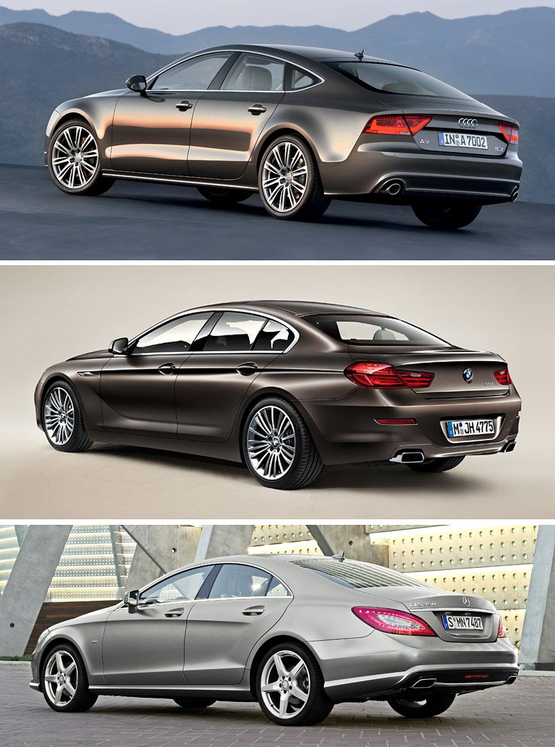 Srovnání: Audi A7, BMW 6 Gran Coupé, Mercedes-Benz CLS