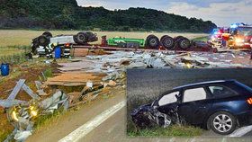 Při bouračce na západě Slovenska zemřel kamioňák († 60). Řidič Audi, který vjel do protisměru: Chtěl jsem zemřít!