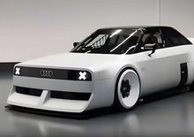 Pětiválec Audi slaví 50 let. Studenti mu postavili minimalistickou poctu