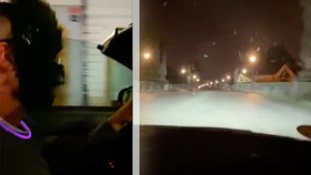 V audi vysokou rychlostí přeletěl přes Karlův most! Pod videem se strhla vlna hejtů: Zneuctil jsi památku, kreténe! píšou lidi