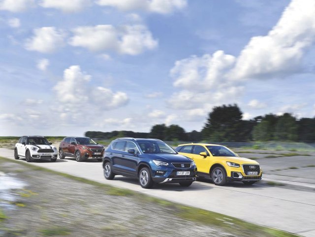 Audi Q2 vs. Mini Cooper Countryman vs. Peugeot 3008 vs. Seat Ateca