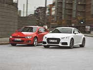 Audi TT 2.0 TDI ultra vs. Volkswagen Scirocco 2.0 TDI BMT