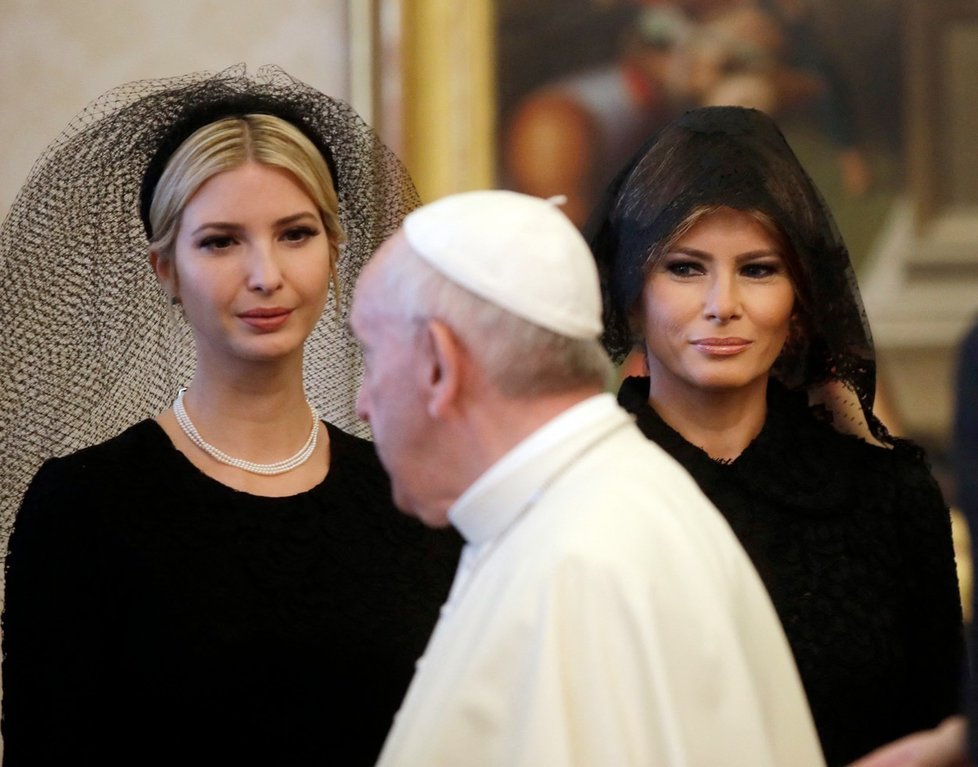 Melania Trump s Ivankou ve Vatikánu v roce 2017.