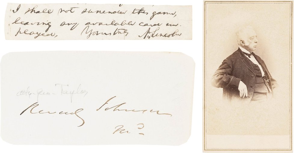 Dopis napsaný prezidentem Lincolnem