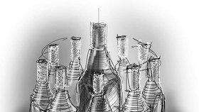 Aukční lahve Pilsner Urquell pro rok 2020 navrhl designér Michal Froněk, vyrobeny byly ve sklárně Moser