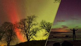 Barevná nádhera na obloze: Severní polární záře v Británii rozzářila nebe všemi barvami!