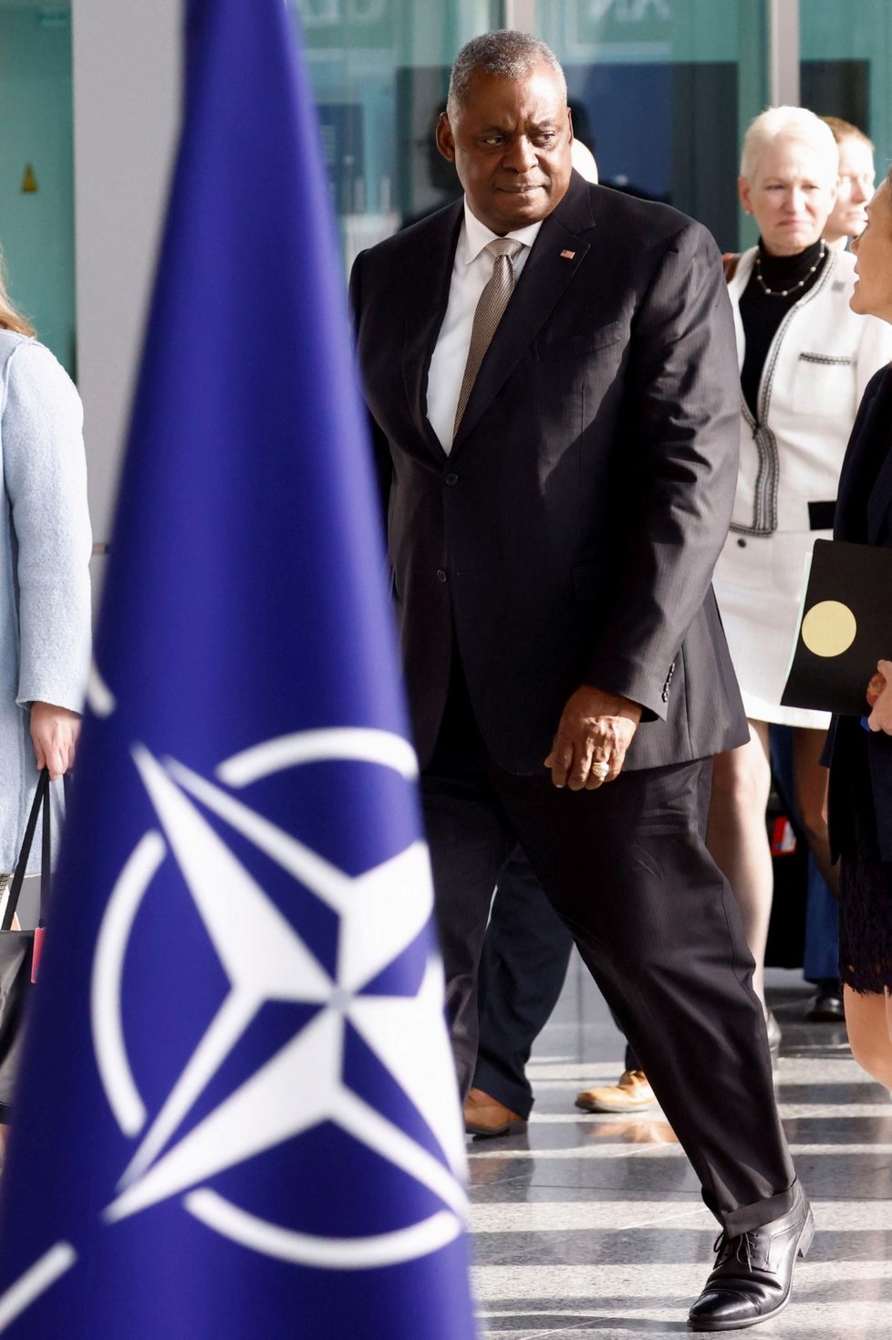 Americký ministr obrany Lloyd Austin na jednání ministrů obrany členských států NATO v Bruselu