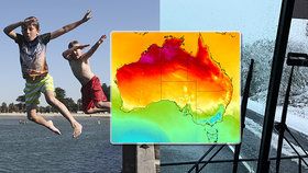 Australané se mají na co těšit: Jednu půlku země spaluje vedro, druhou bičuje sníh.