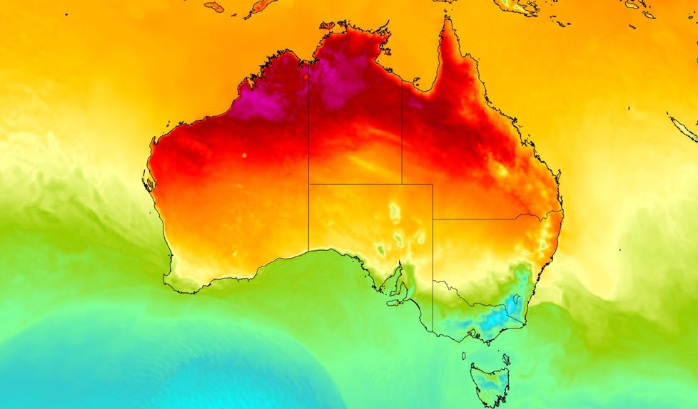 Australané před sebou mají zajímavý víkend, na severu bude přes 40 stupňů, na jihu pod nulou.