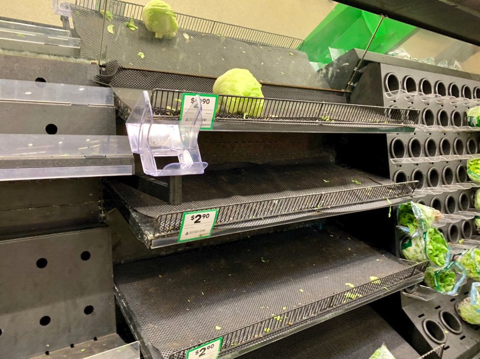 Kvůli povodním došlo v Queenslandu k přerušení zásobování, obchody zejí prázdnotou (04. 02. 2019).