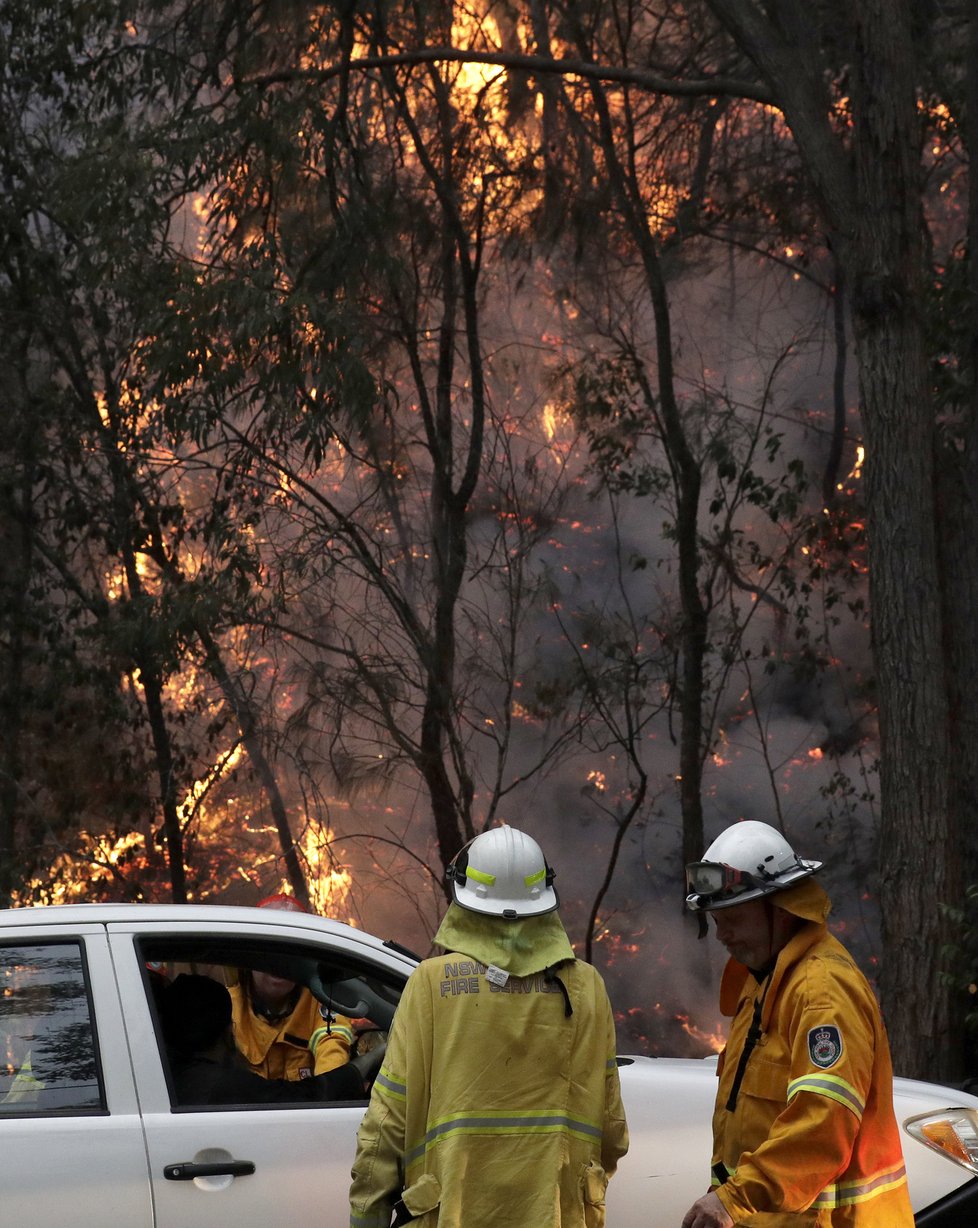 V Austrálii dál zuří požáry, plameny dorazily na hranici Sydney, velkoměsto halí hustý dým, (10.12.2019).