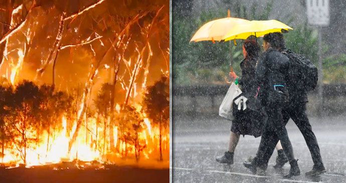 Po požárech začíná Austrálie čelit silných bouřkám a záplavám.